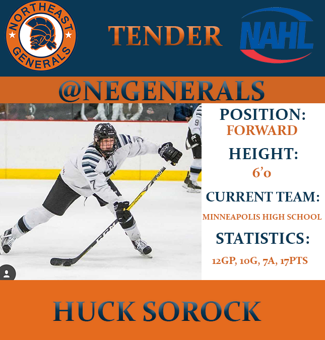 Generals Add Forward Sorock!