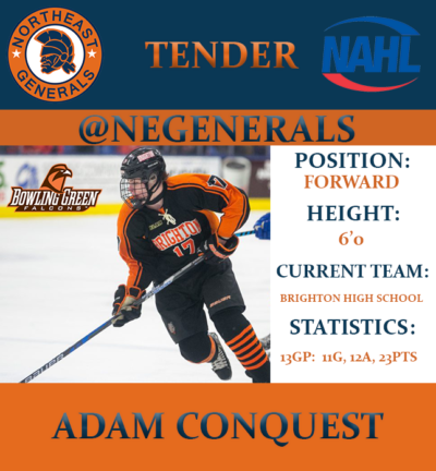 Generals tender Brighton Star Adam Conquest