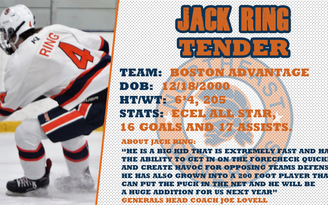 Generals tender Boston Advantage Standout Jack Ring