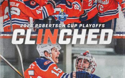 Generals Clinch Playoff Spot with 6-0 Victory over Elmira